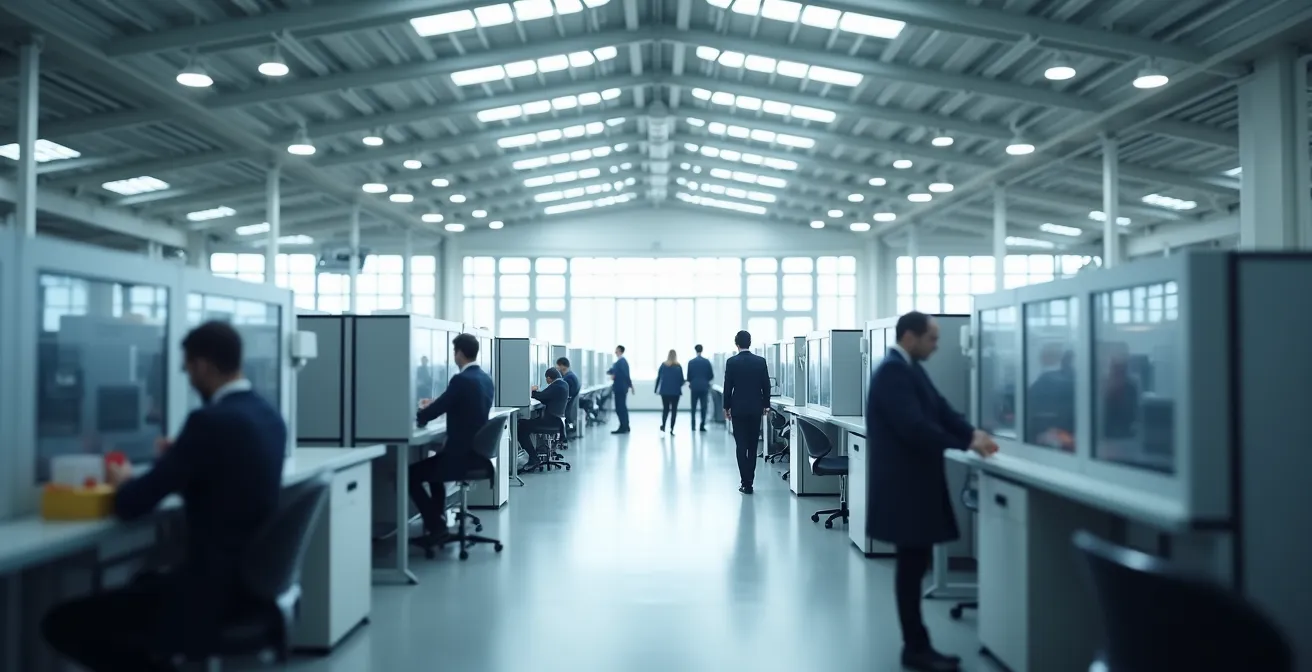 KI-gestützte dynamische Verpixelung von Personen in einem Produktionsbereich