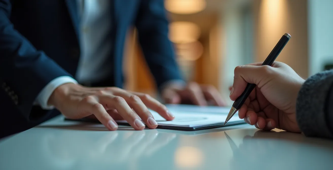 Empfangsmitarbeiterin erkennt verdächtiges Verhalten bei einem Besucher