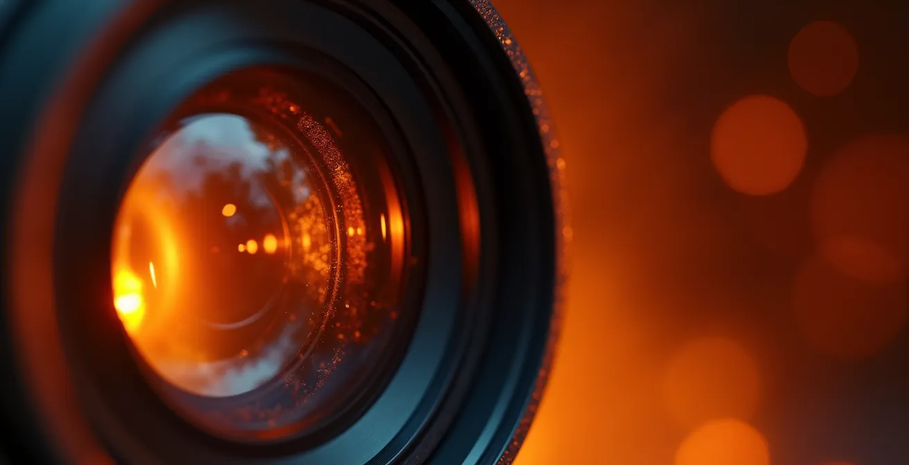 KI-gestützte Raucherkennung durch eine hochentwickelte Überwachungskamera in einem Kontrollraum.