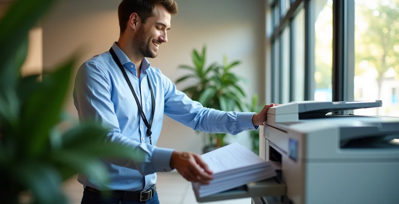 Integriertes RFID-System für Zutritt, Druck und Bezahlung