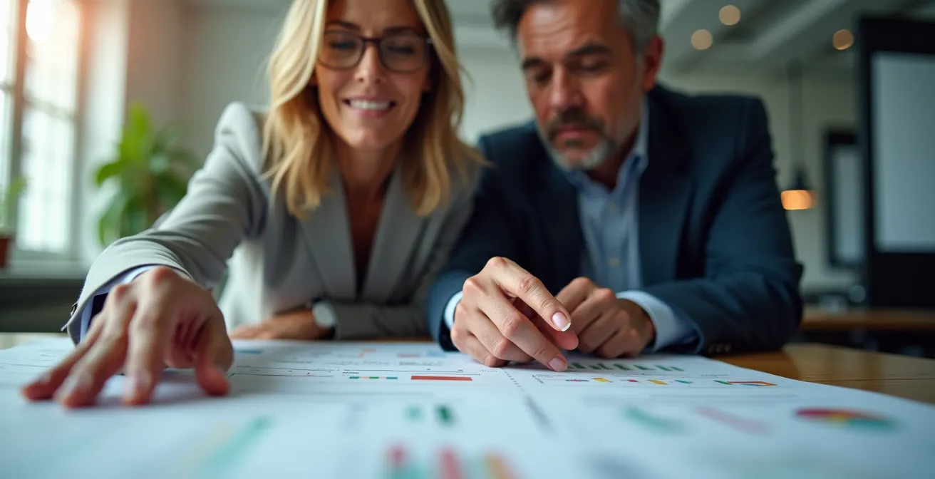 Zwei Finanzverantwortliche bei der gemeinsamen Dokumentenprüfung
